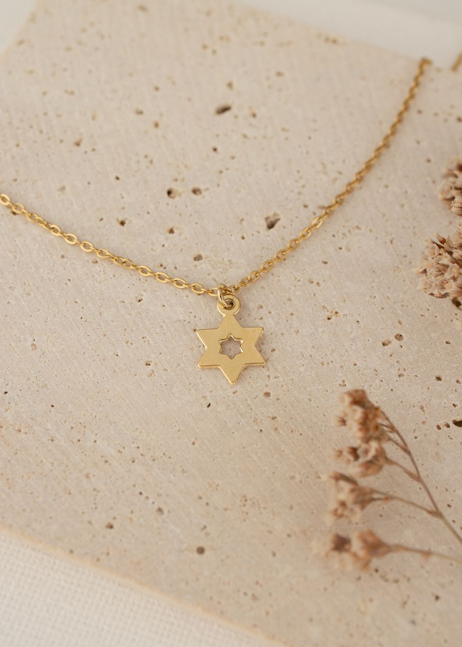 שרשרת מגן דוד ובתוכו מגן דוד חלול