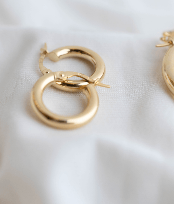 חישוקים זהב 14k | יאנה- גודל 4/18