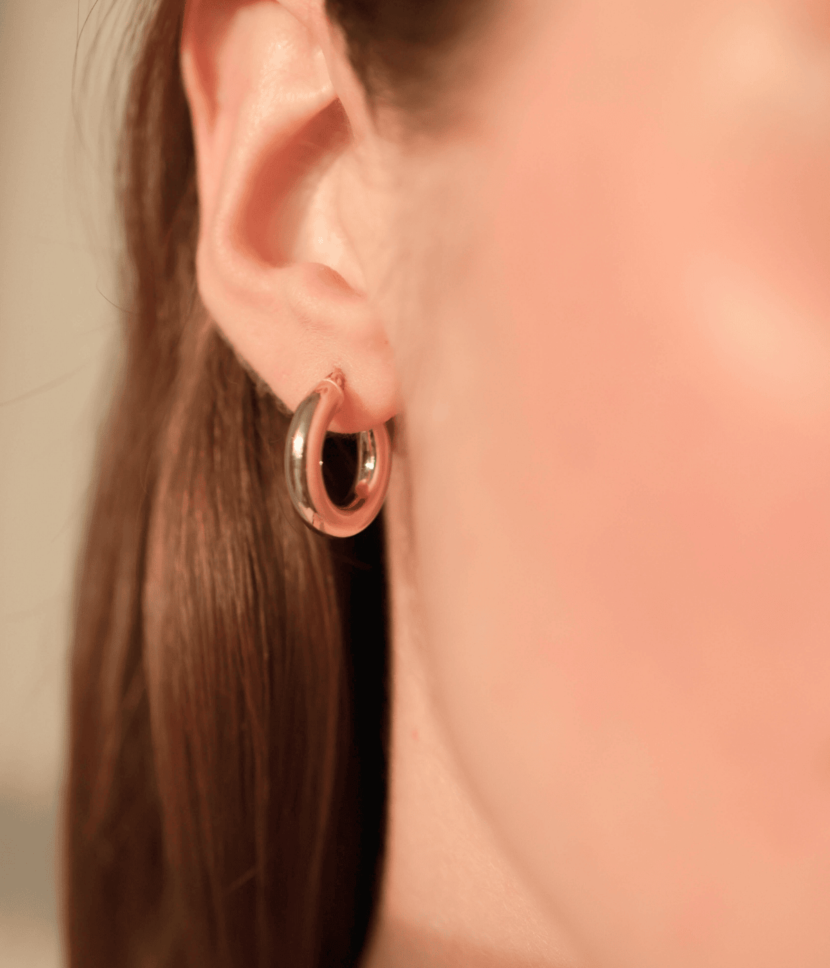 חישוקים זהב 14k | לונה- גודל 3/16