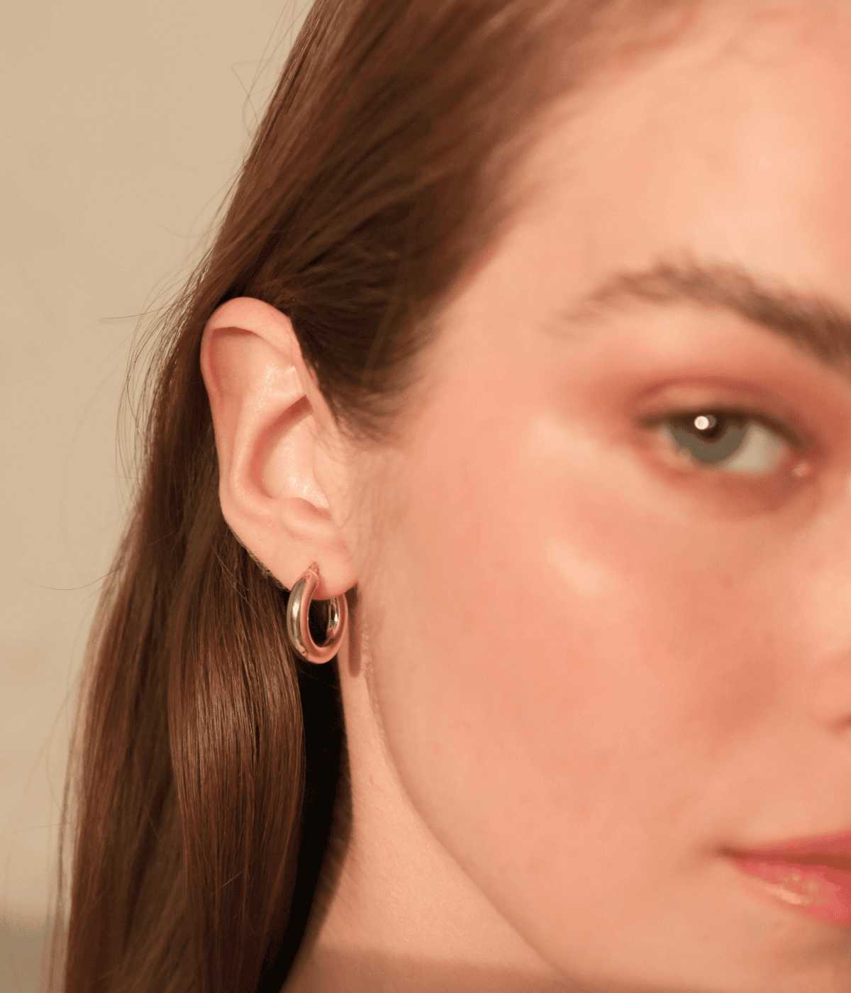 חישוקים זהב 14k | לונה- גודל 3/16