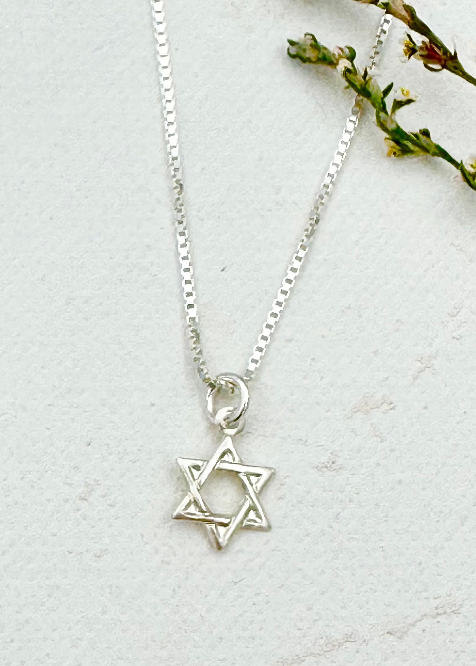 שרשרת עדינה עם תליון מגן דוד, עשויה כסף טהור 925, תכשיט נשי ומלא משמעות, מחברת למקורות ולעם, מושלם ליום-יום או כמתנה עם סיפור אישי.