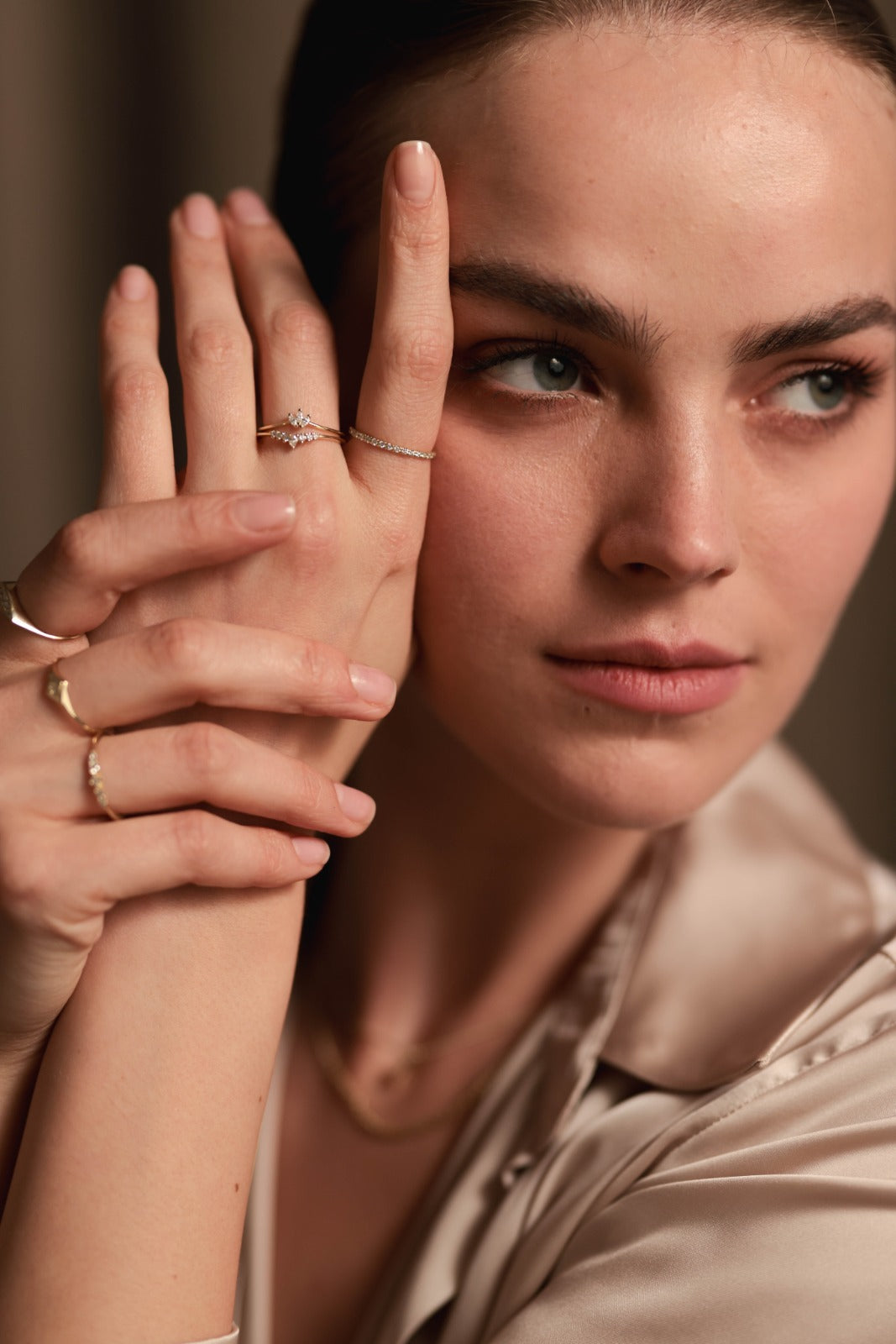 זוג טבעות משלימות מלכה | זהב 14k