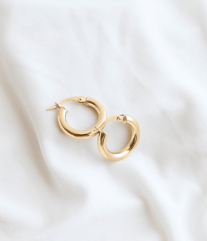 חישוקים  זהב 14k |  לונה- גודל 3/16