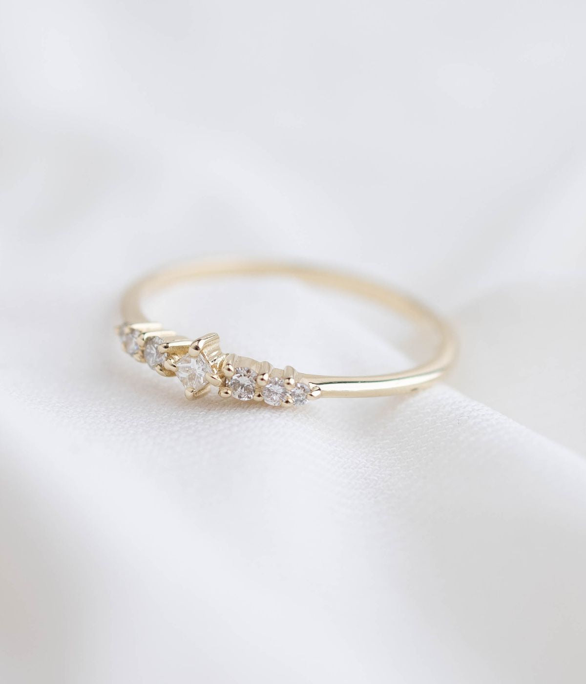 טבעת נגיעה אבן רובי  | זהב 14k