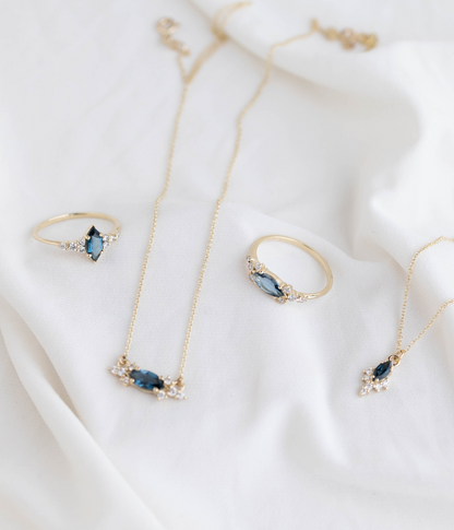 טבעת אליזבט- טופז לונדון  |  זהב 14k