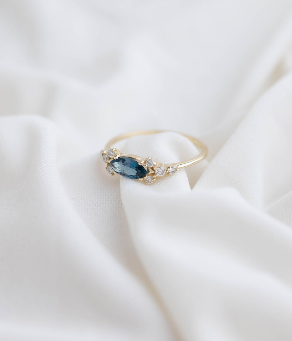 טבעת ויקטוריה -טופז לונדון |  זהב 14k