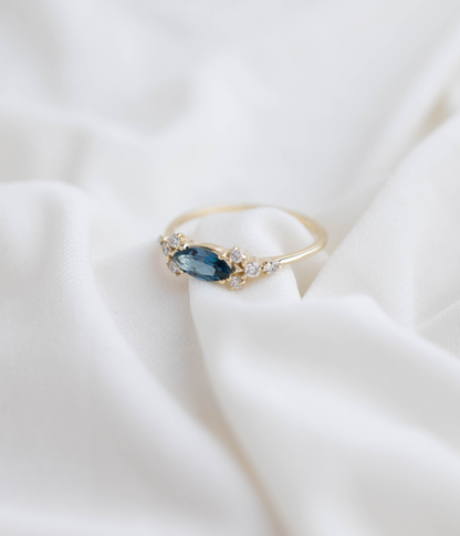 טבעת ויקטוריה -טופז לונדון |  זהב 14k