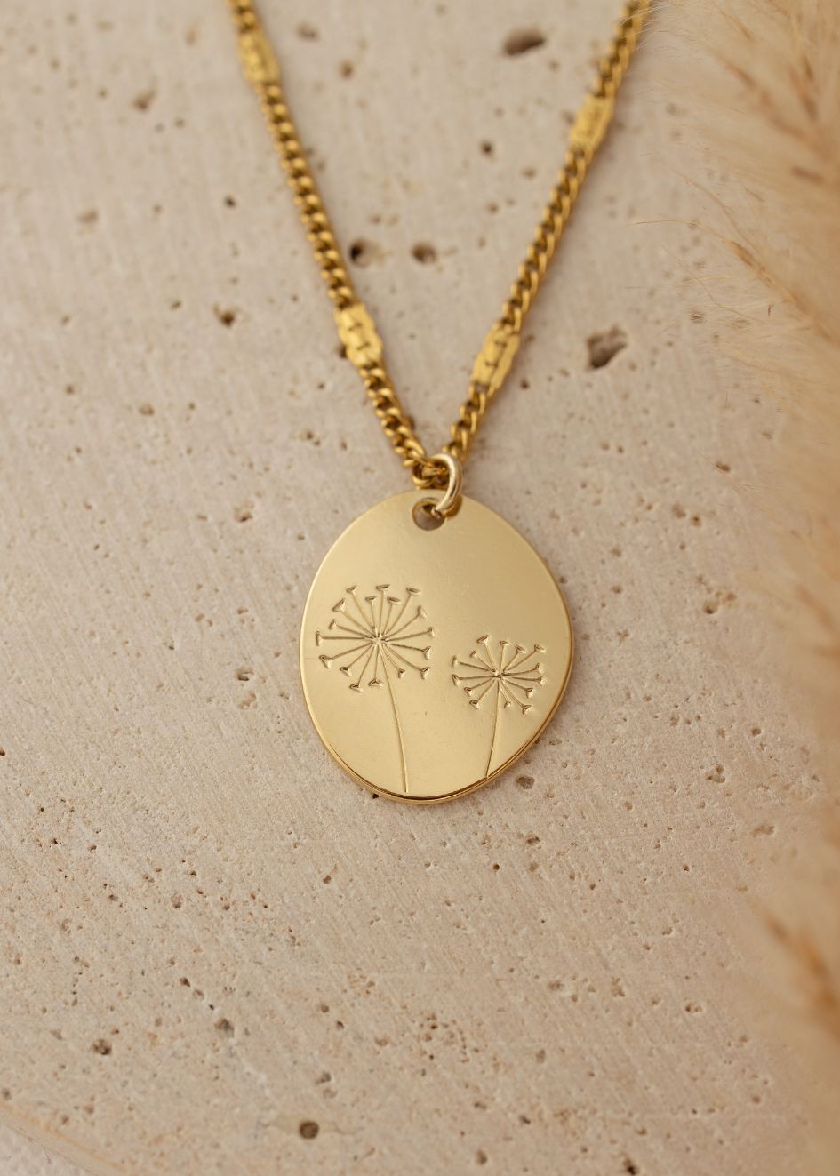שרשרת סביון אובל עם המילים "צומחת" לבחירה: שרשרת חוליות | שרשרת מקטעים