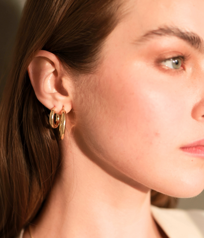 חישוקים זהב 14k  |  אלמה- גודל 4/27