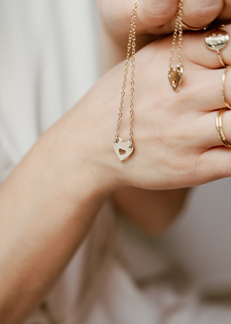 שרשרת לב ובתוכו לב