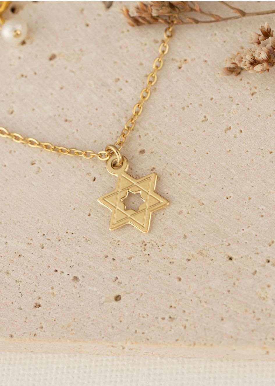 שרשרת מגן דוד ובתוכו מגן דוד חלול