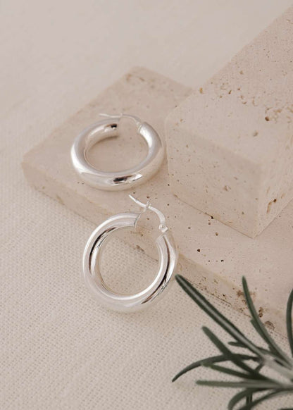 925 עגילי חישוק יארה | כסף