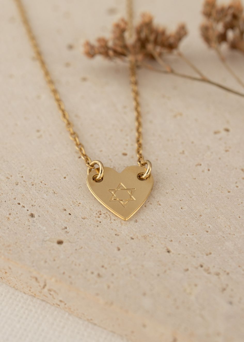 שרשרת לב מגן דוד