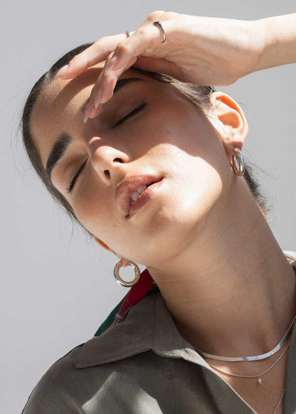 925 עגילי חישוק יארה | כסף