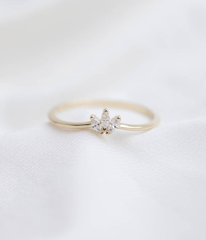 טבעת לוטוס | זהב 14k