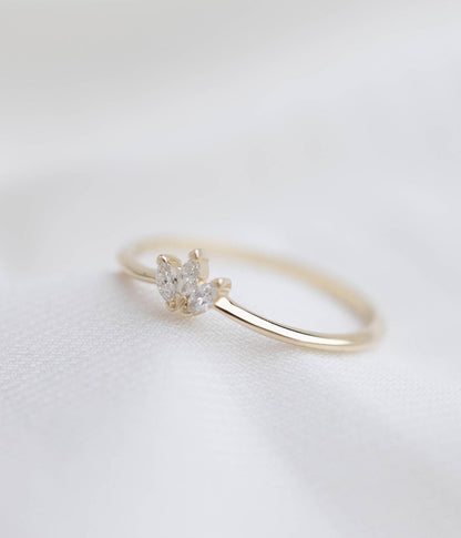 זוג טבעות משלימות סול ולוטוס | זהב 14k