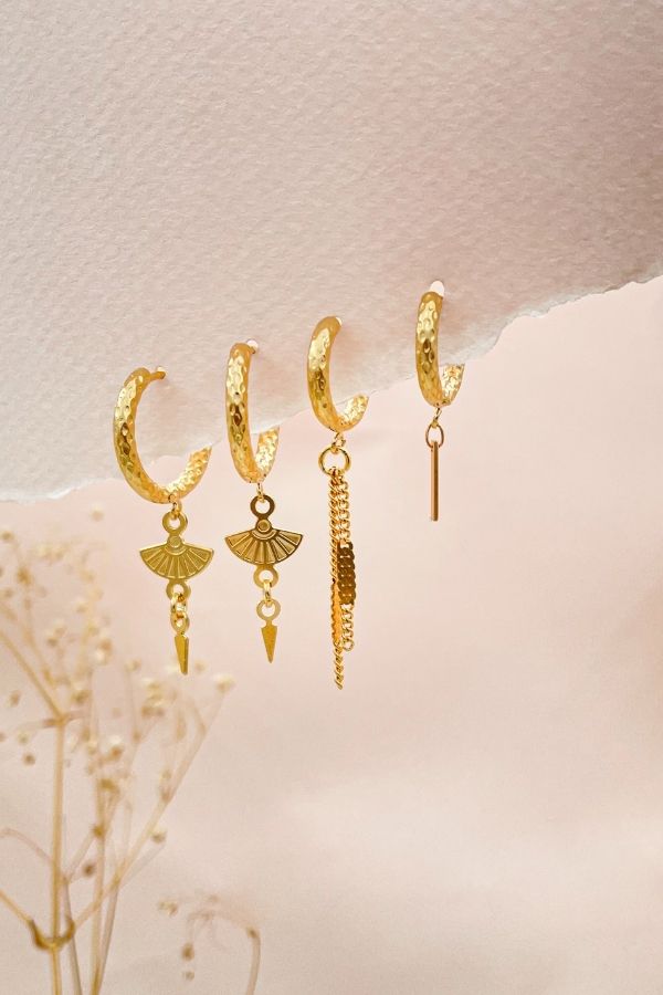 סט אהבת מדבר | 4 עגילי חישוק