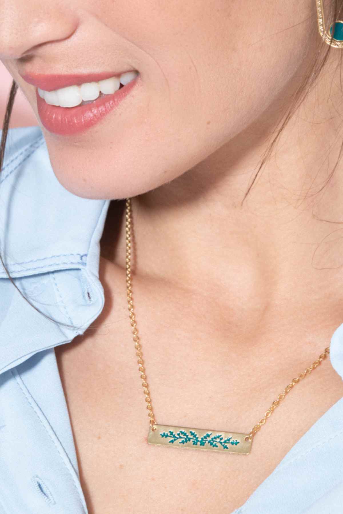 שרשרת אלון טורקיז עם המילים: הכל אפשרי | מזמנת טוב | נוכחת | טובה דייה