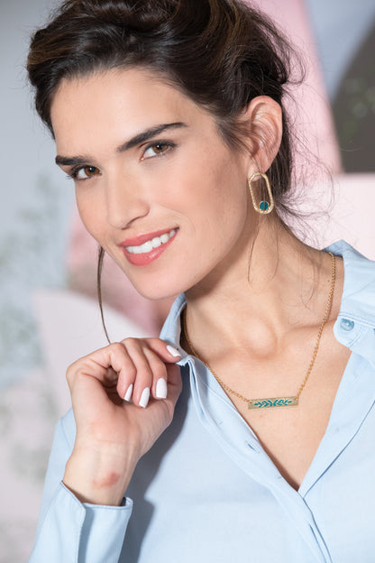 שרשרת אלון עם המילים: הכל אפשרי | טובה דייה | מזמנת טוב | נוכחת