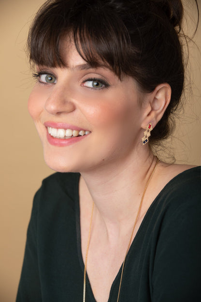 עגיל יולי עם רקמה לבחירתך