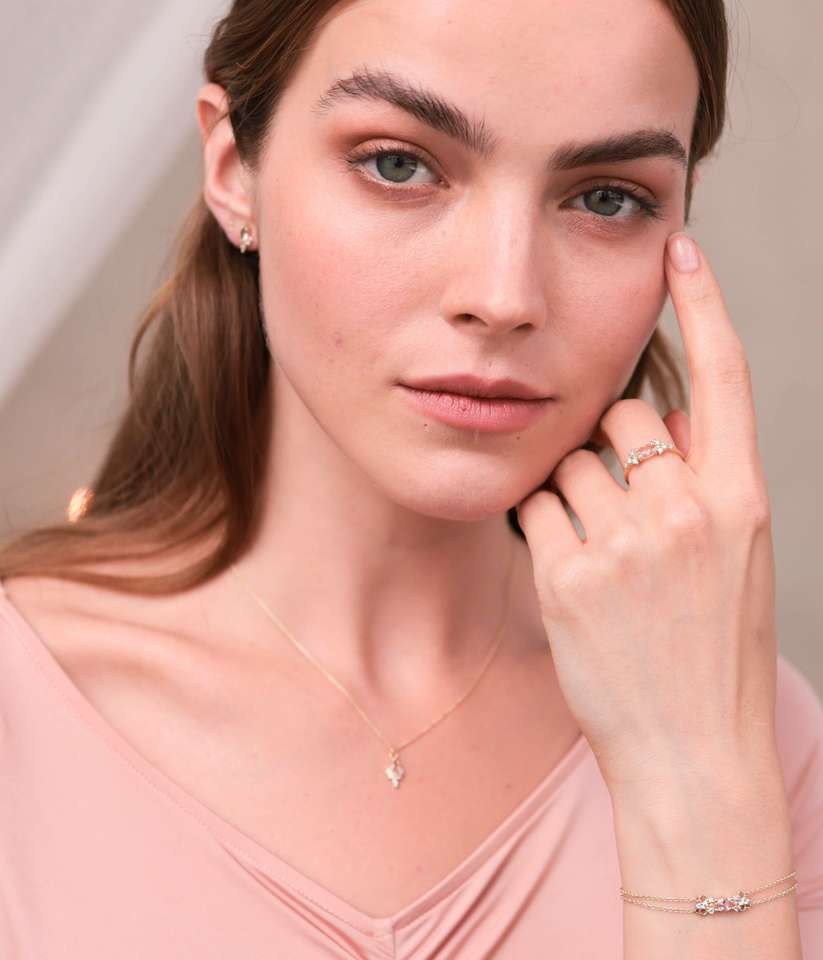 טבעת ויקטוריה -מורגנייט |  זהב 14k