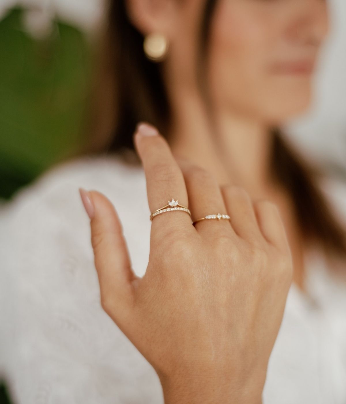 זוג טבעות משלימות סול ולוטוס | זהב 14k