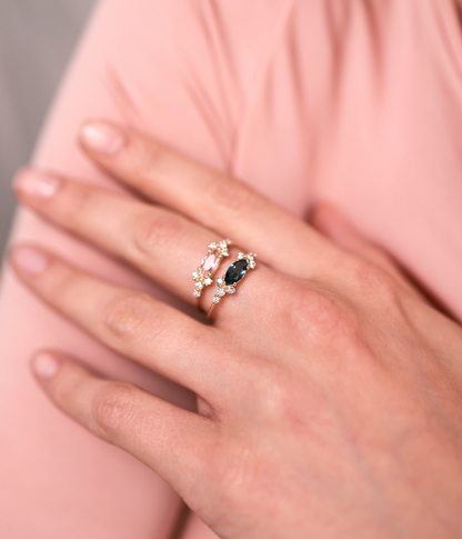 טבעת ויקטוריה - אמרלד |  זהב 14k