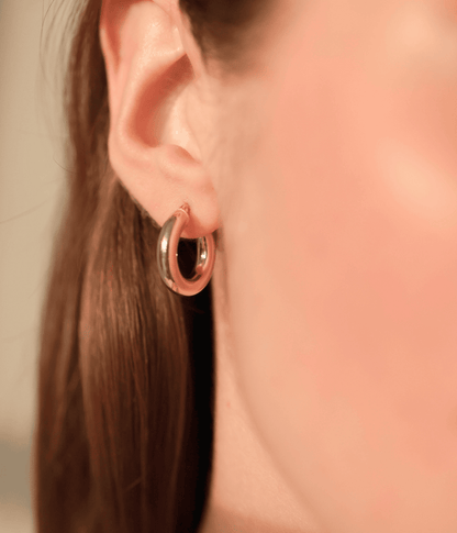 חישוקים  זהב 14k |  לונה- גודל 3/16