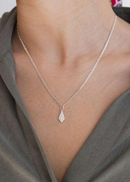 925 שרשרת פנינת האור | כסף