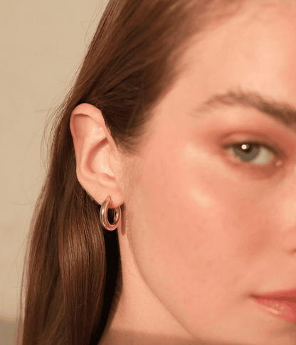 חישוקים  זהב 14k |  לונה- גודל 3/16