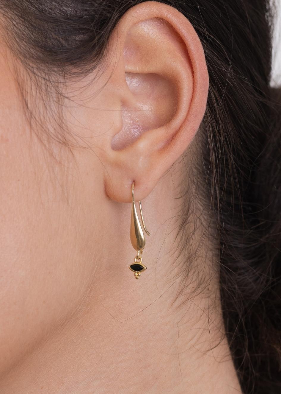 עגילי שנהב זירקון שקוף