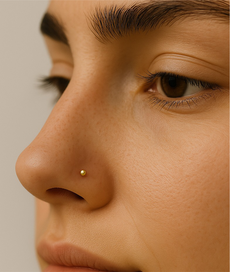 זהב 14k  |  נזם נקודה