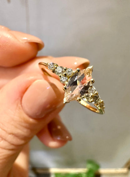 טבעת אליזבט- טופז לונדון  |  זהב 14k