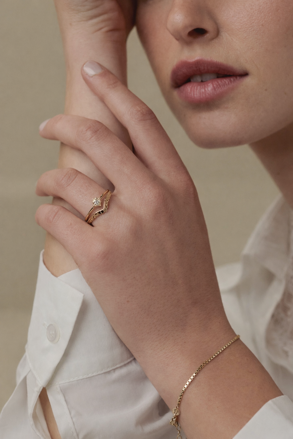 סט טבעות יהל - יהלום | זהב 14K