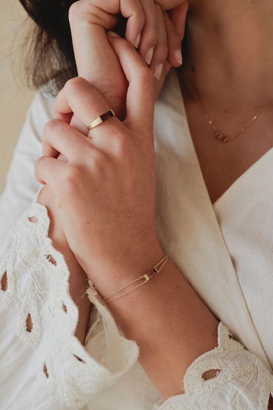 טבעת ניב טורמלין ורוד | זהב 14k