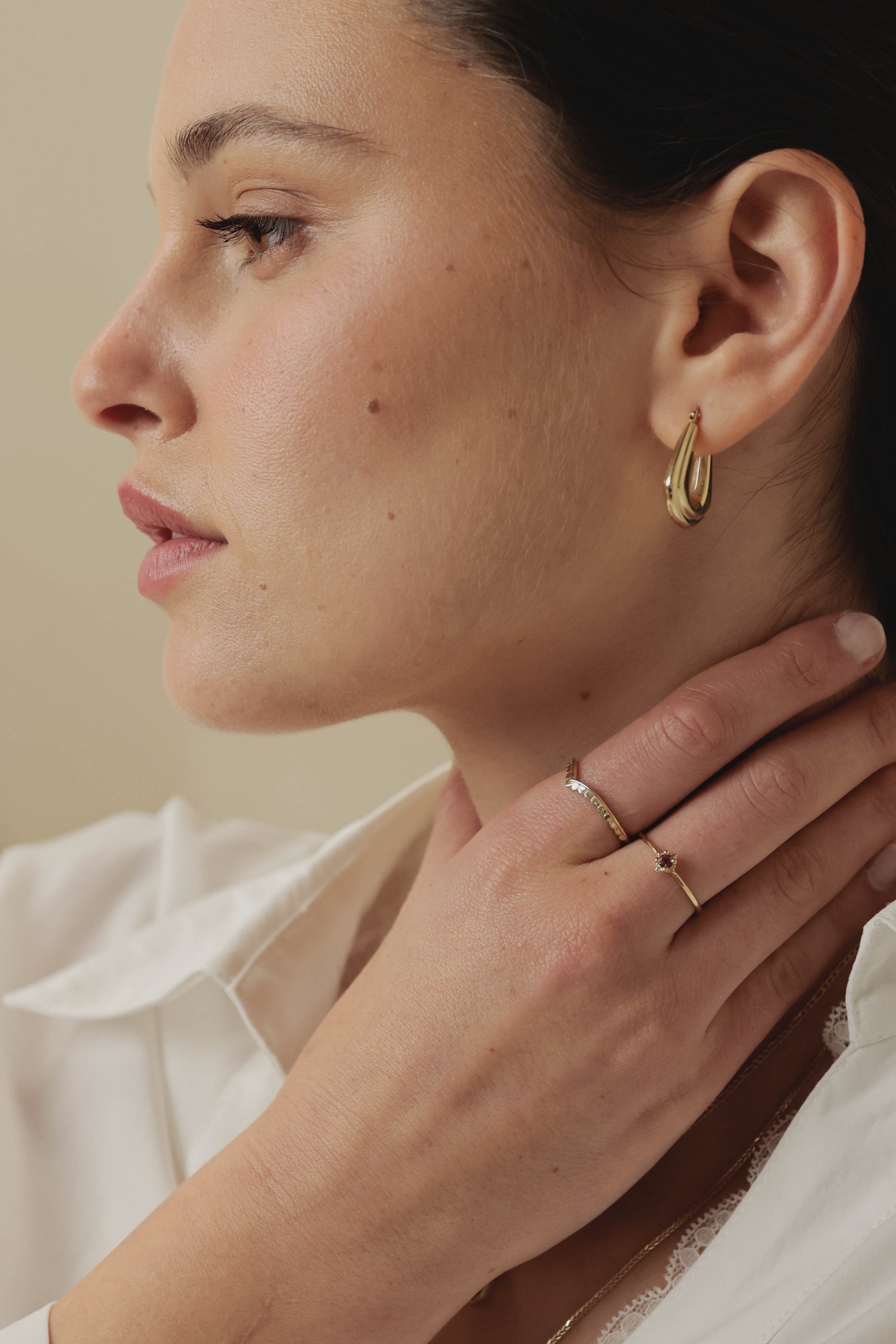 סט טבעות יהל - טורמלין ורוד | זהב 14K