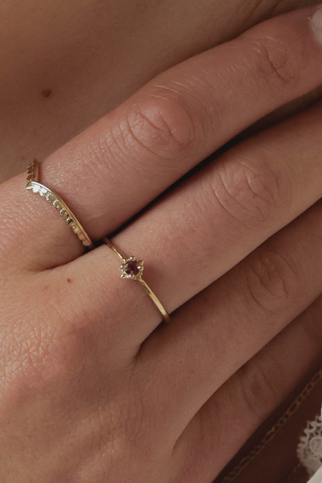 טבעת שביט טורמלין ורוד | זהב 14K