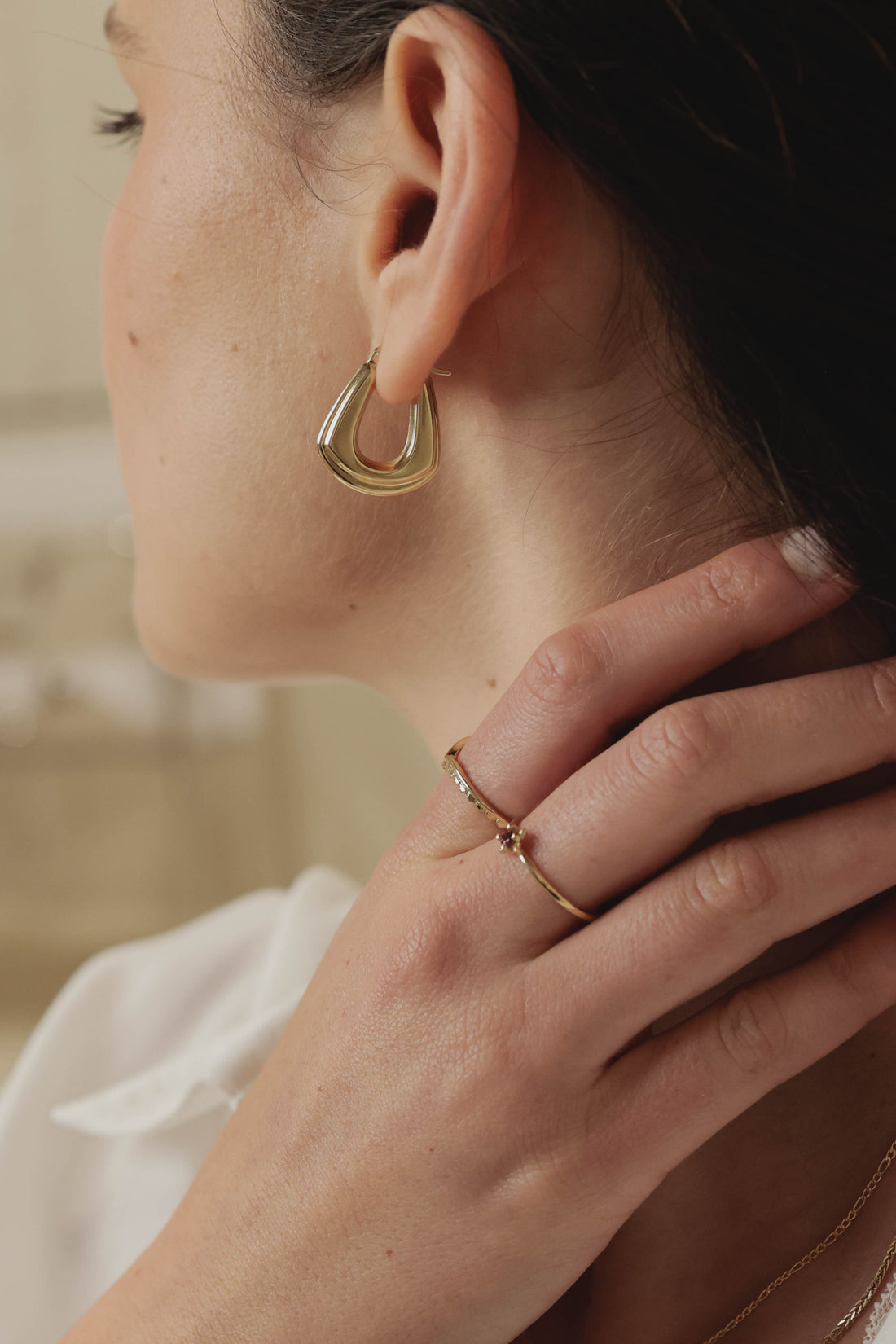 עגילי לורן | זהב 14K