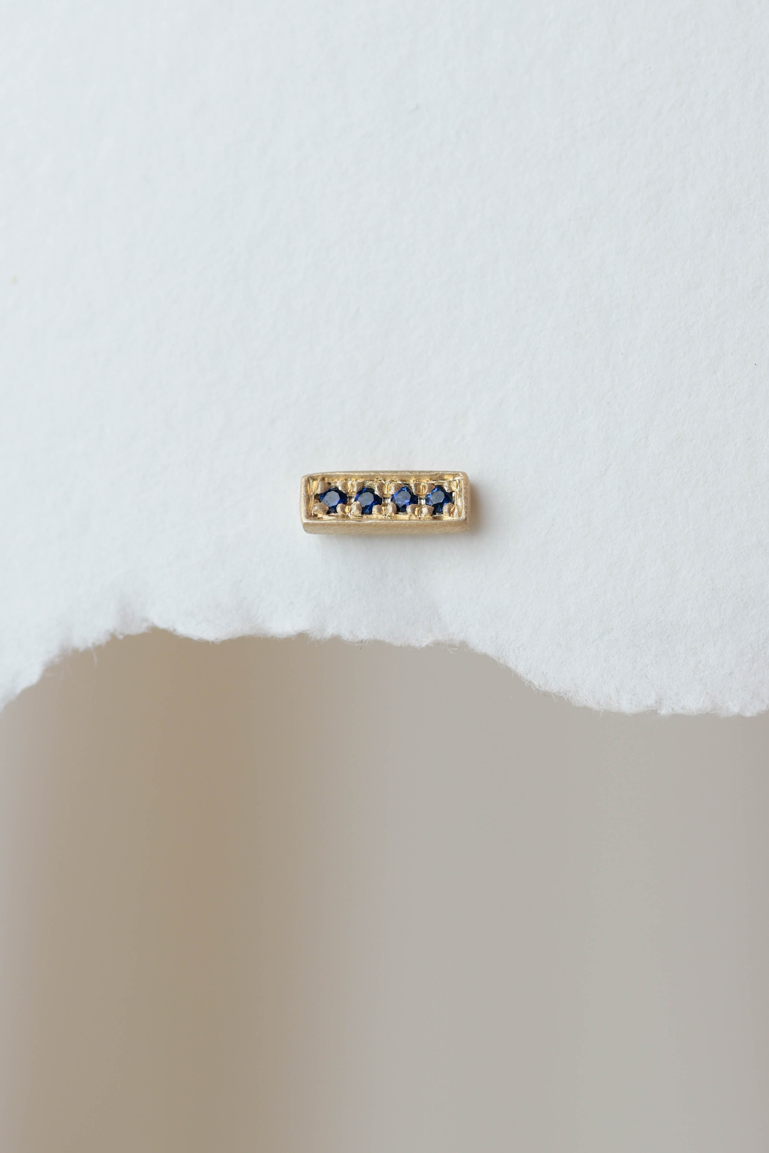 עגילי לוסיה - ספיר כחול |  זהב 14k