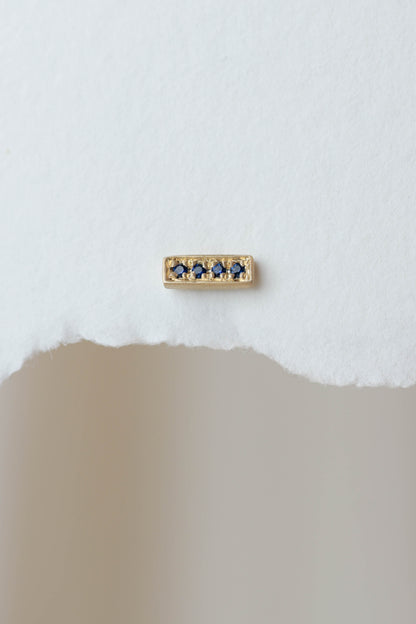 עגילי לוסיה - ספיר כחול |  זהב 14k