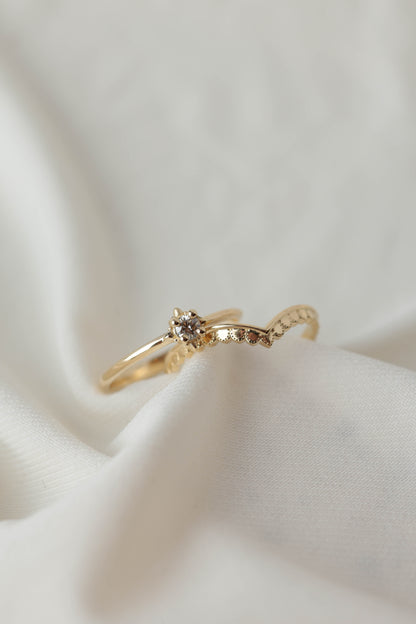 סט טבעות יהל - יהלום | זהב 14K