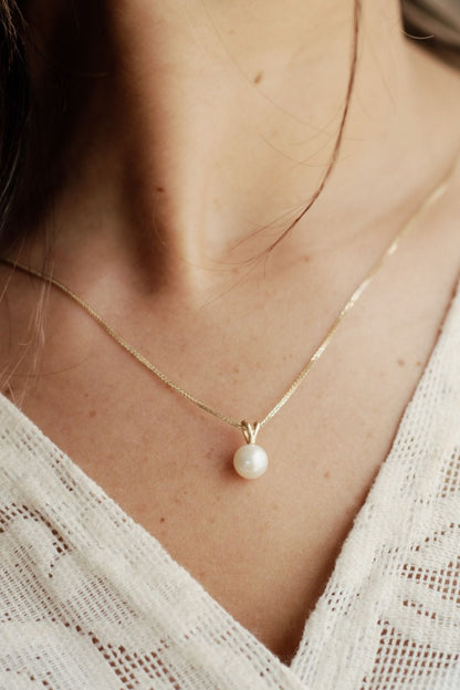 שרשרת פנינה | זהב 14k