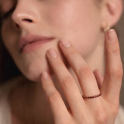 טבעת סול גרנט | זהב 14k