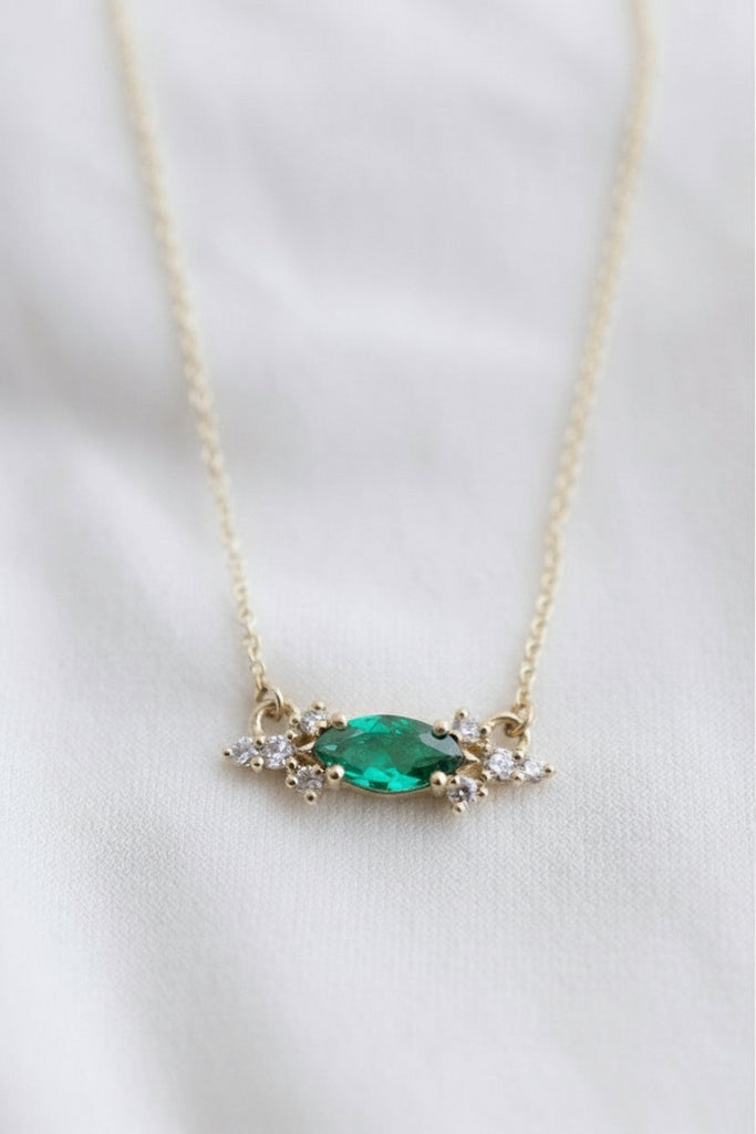 שרשרת לואיזה- אמרלד  |  זהב 14k