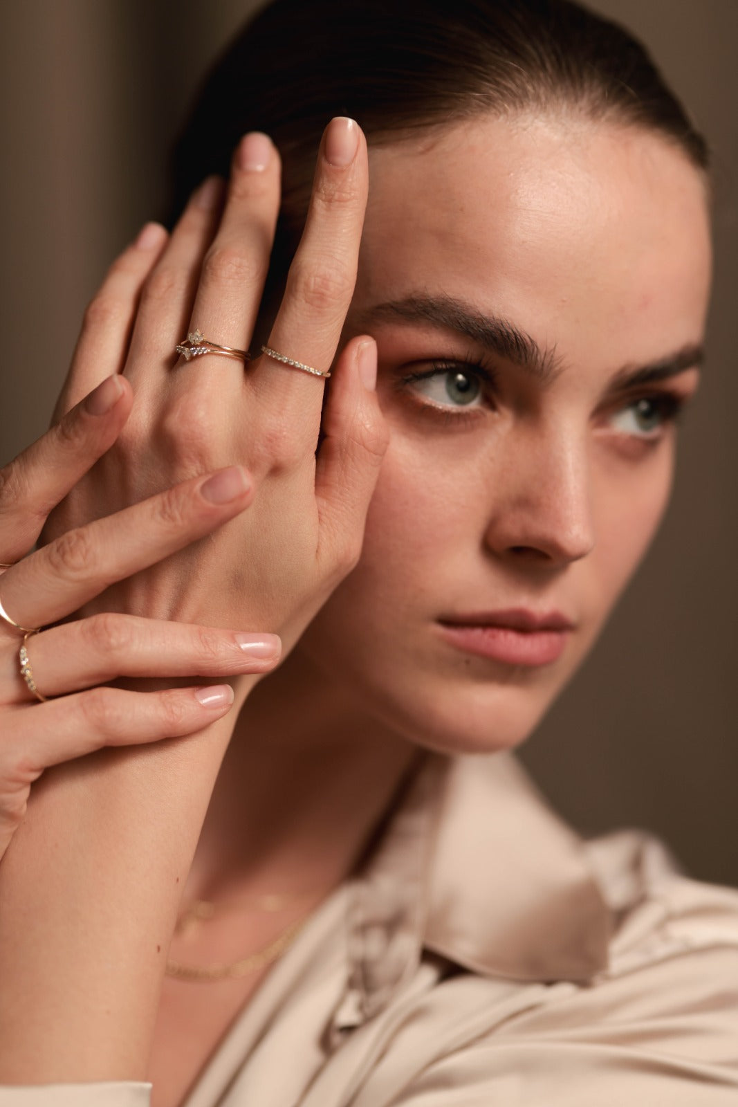 זוג טבעות משלימות מלכה |  זהב 14k