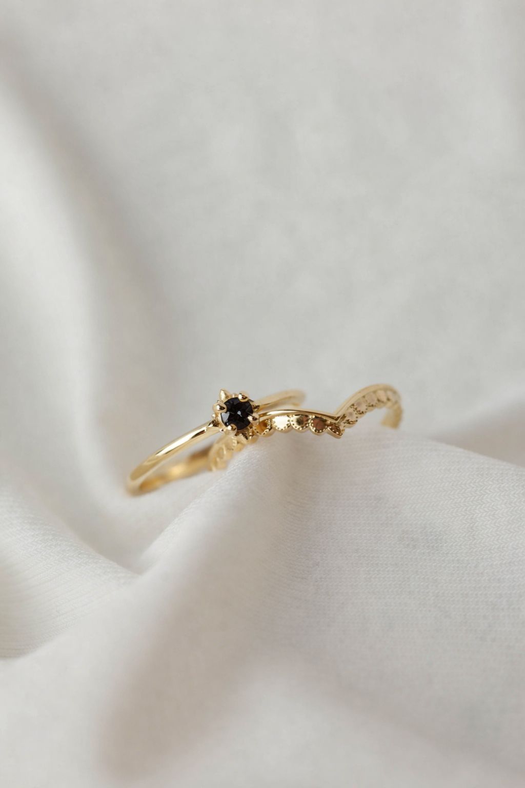 טבעת שביט יהלום שחור | זהב 14K