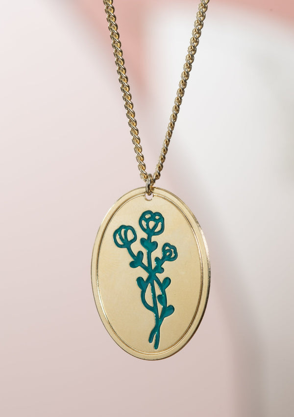 שרשרת נורית טורקיז עם המילים: הנני | נושמת |  הכל אפשרי